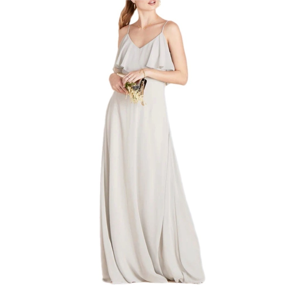 Birdy Grey Jane Convertible Chiffon Dress Size Large in Champagne Bridesmaid